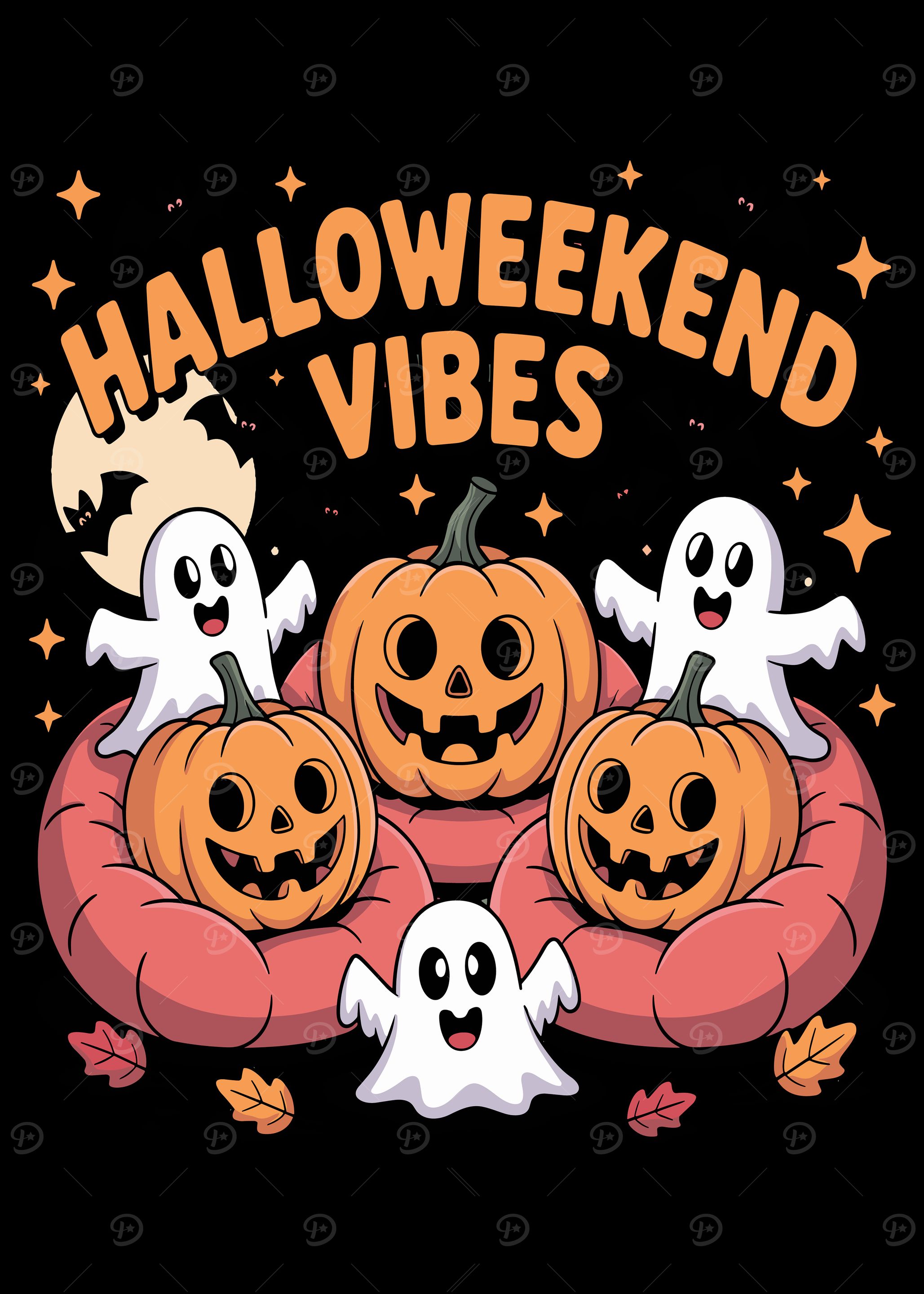 Halloweekend Vibes with Pumpkins and Ghosts