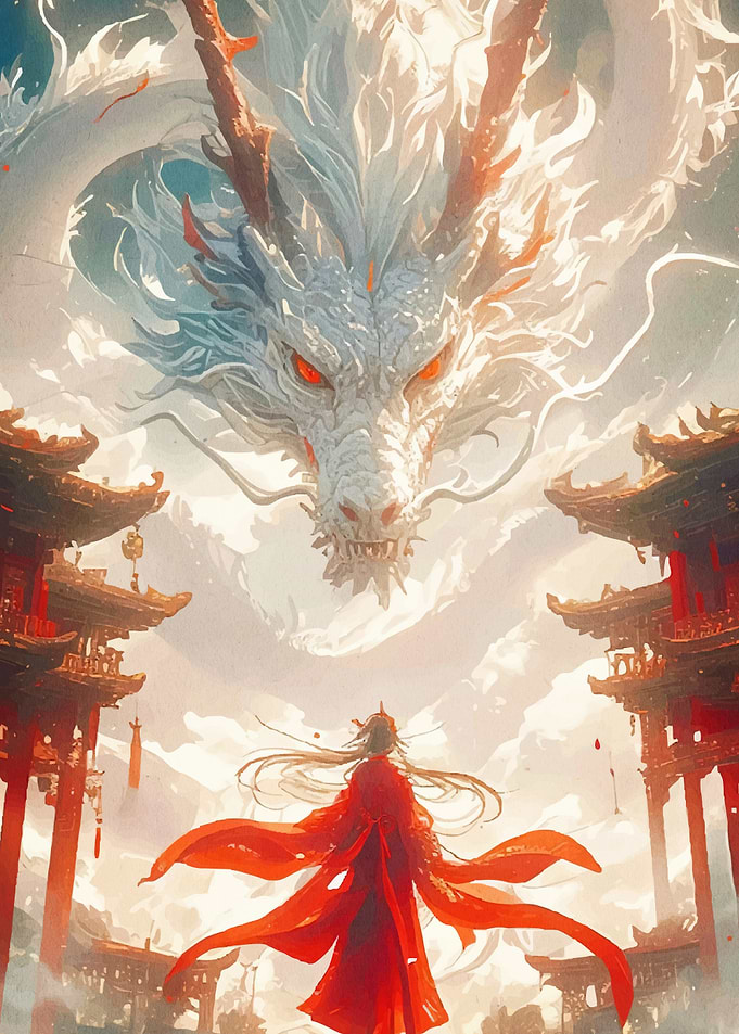 Dragon Woman Red Robe