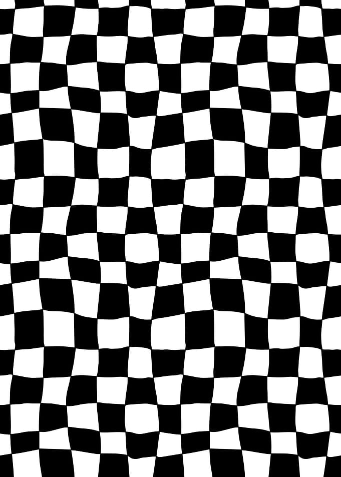 Distorted Black and White Checkerboard Pattern