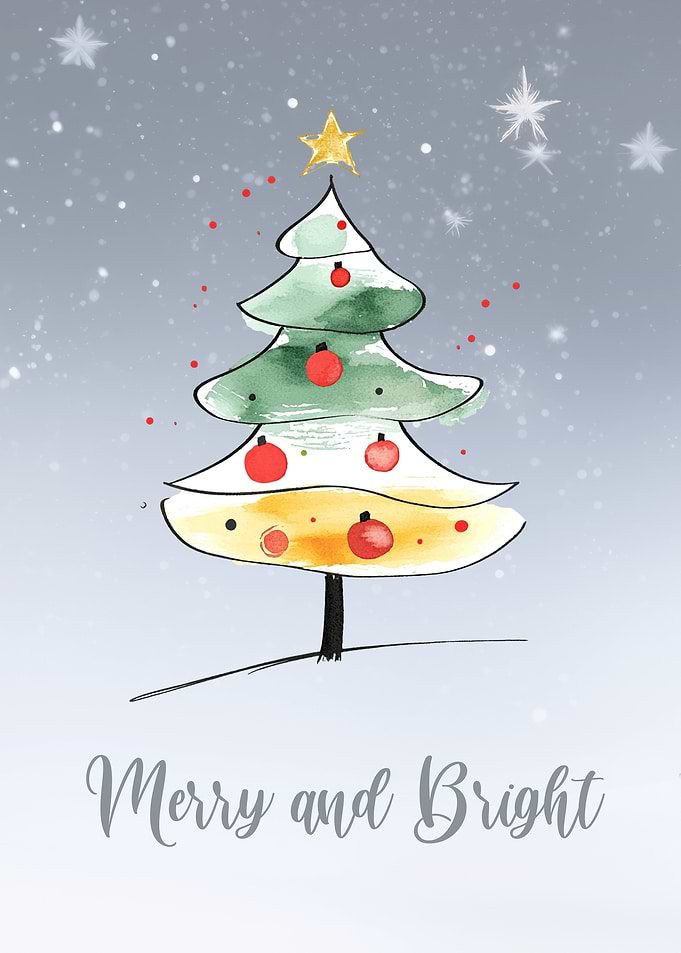 Merry and Bright Christmas Tree