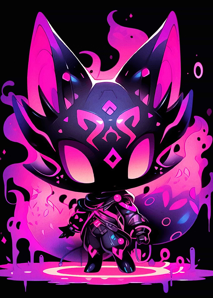 Cyberpunk Warrior Feline Guardian