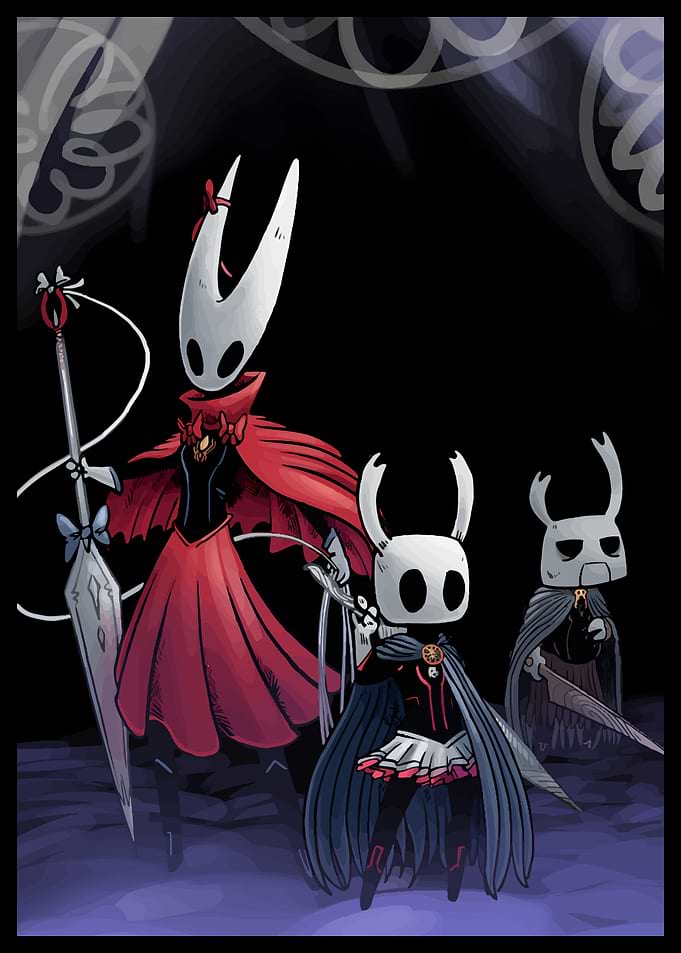 Hollow Knight characters illustration