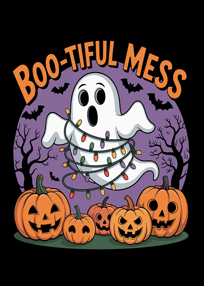 Boo-tiful Mess Halloween Cartoon