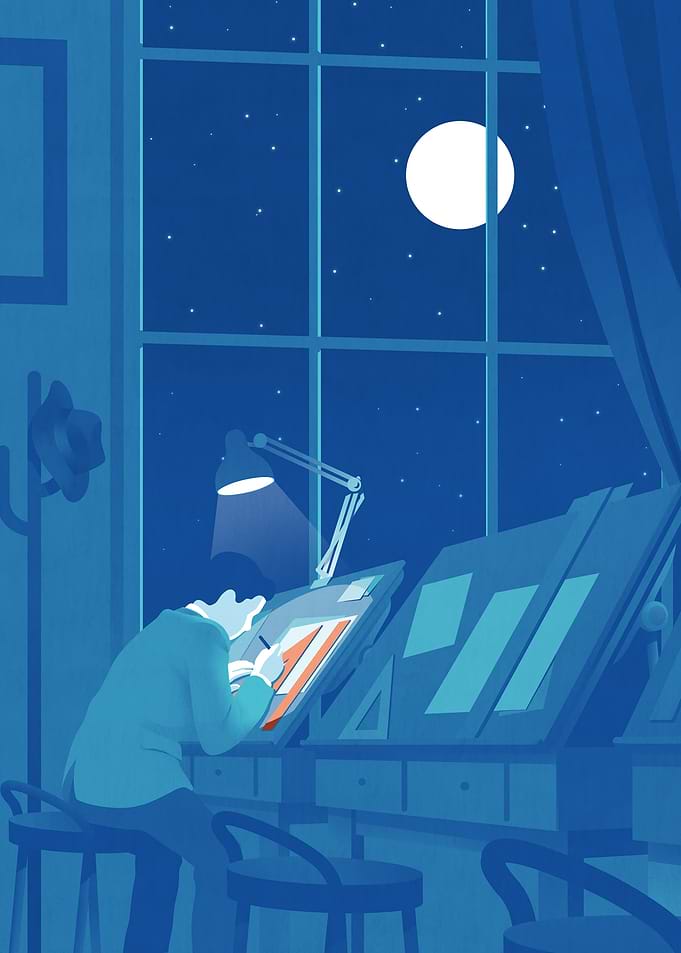Architect at Work Illustration