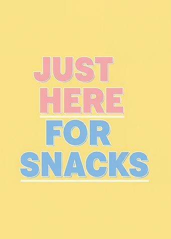 Minimalist Wall Art with Funny Snack Quote