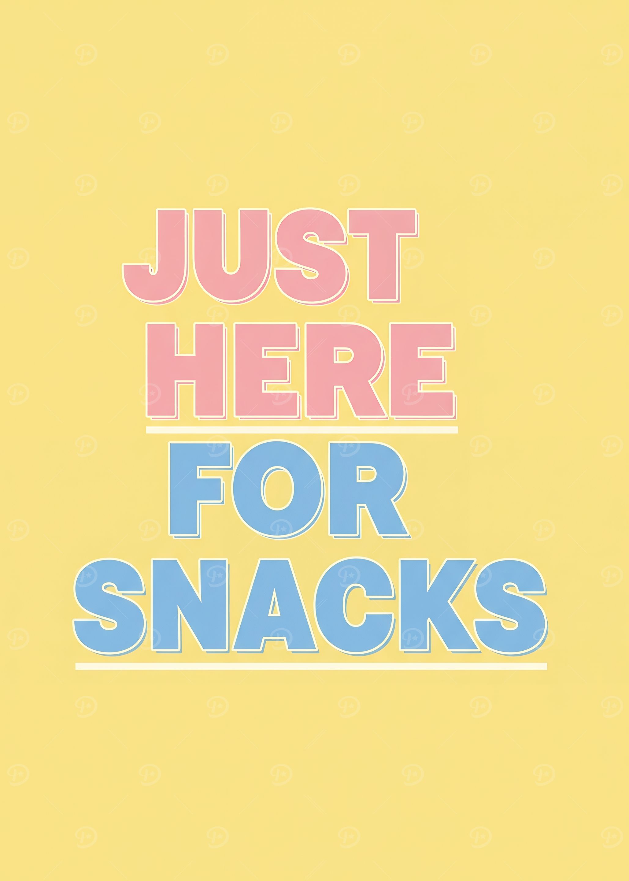 Minimalist Wall Art with Funny Snack Quote