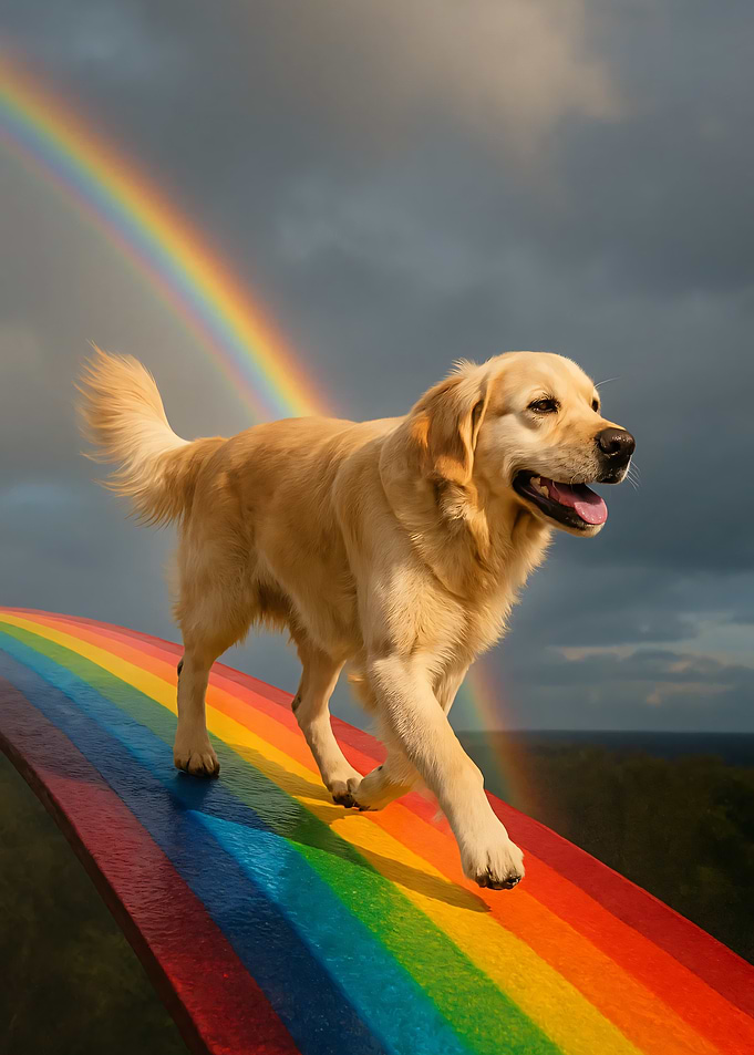 Golden Retriever on Rainbow Bridge