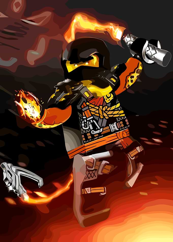 Lego Ninjago Kai Fire Digital Art