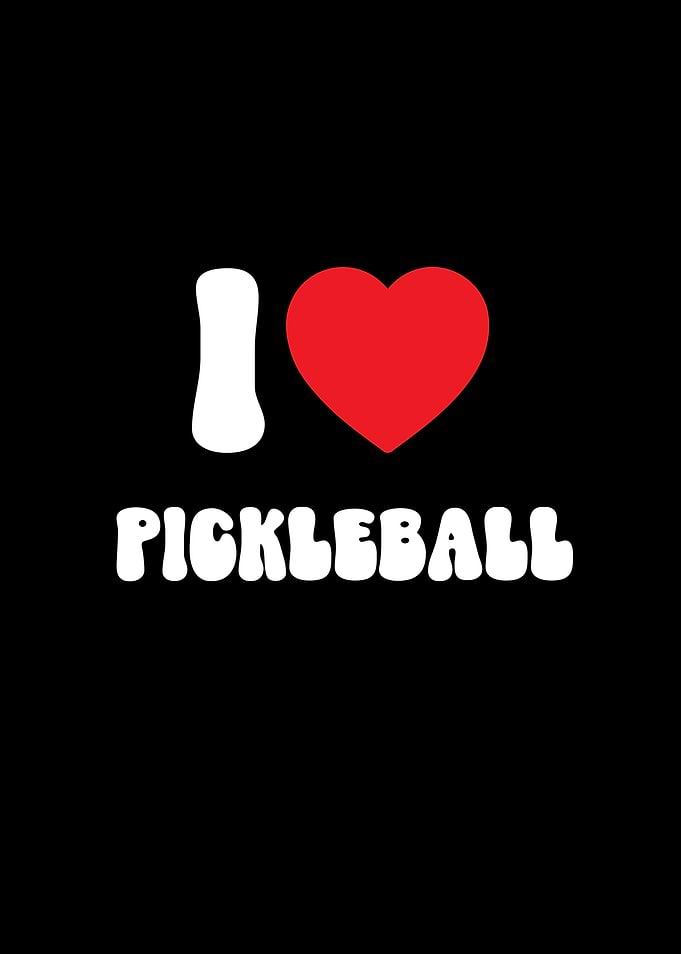 I Love Pickleball Sport Graphic