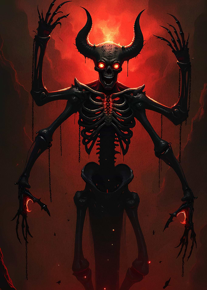 Four-Armed Demon in Red Haze