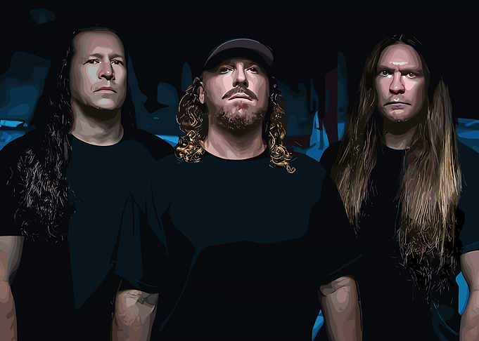 Three Men in Dark T-Shirts