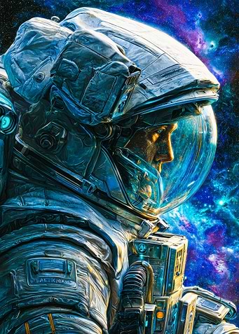 Astronaut in Space Suit Portrait