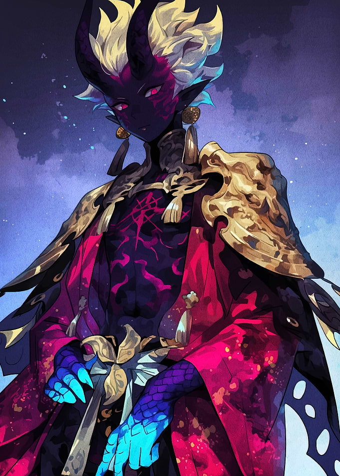 Horned Demon Character Art
