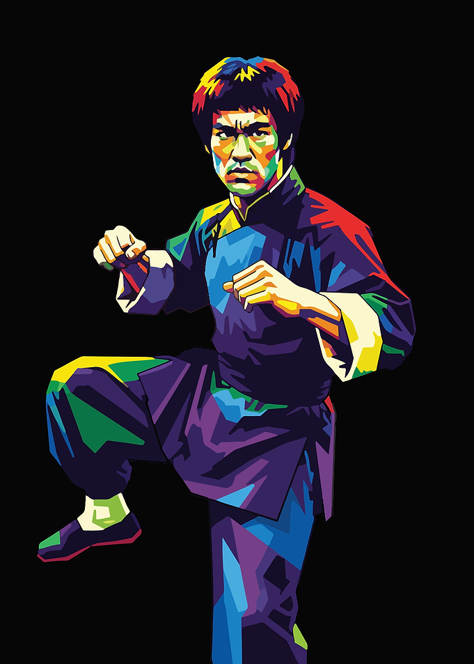 Bruce Lee Pop Art Illustration