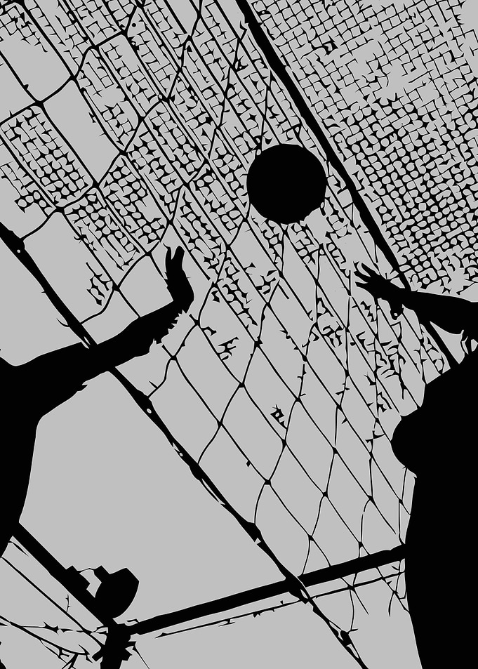 Volleyball Game Silhouette
