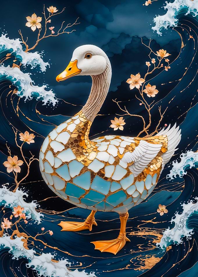 Goose Kintsugi Art