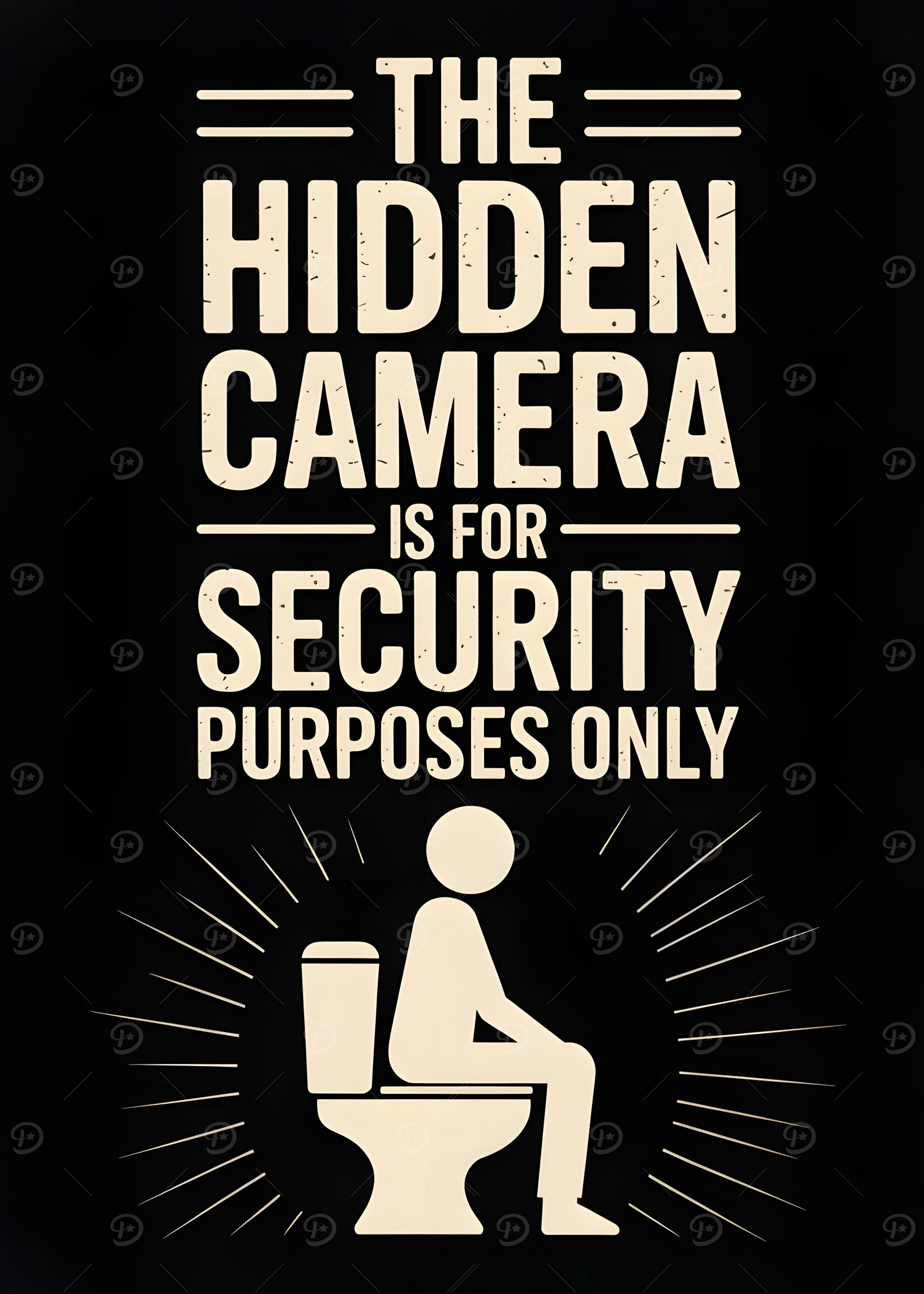 Hidden Camera Security Purposes Only Poster