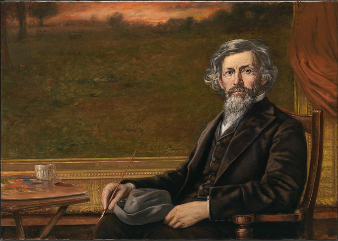 Portrait of an Artist with Landscape