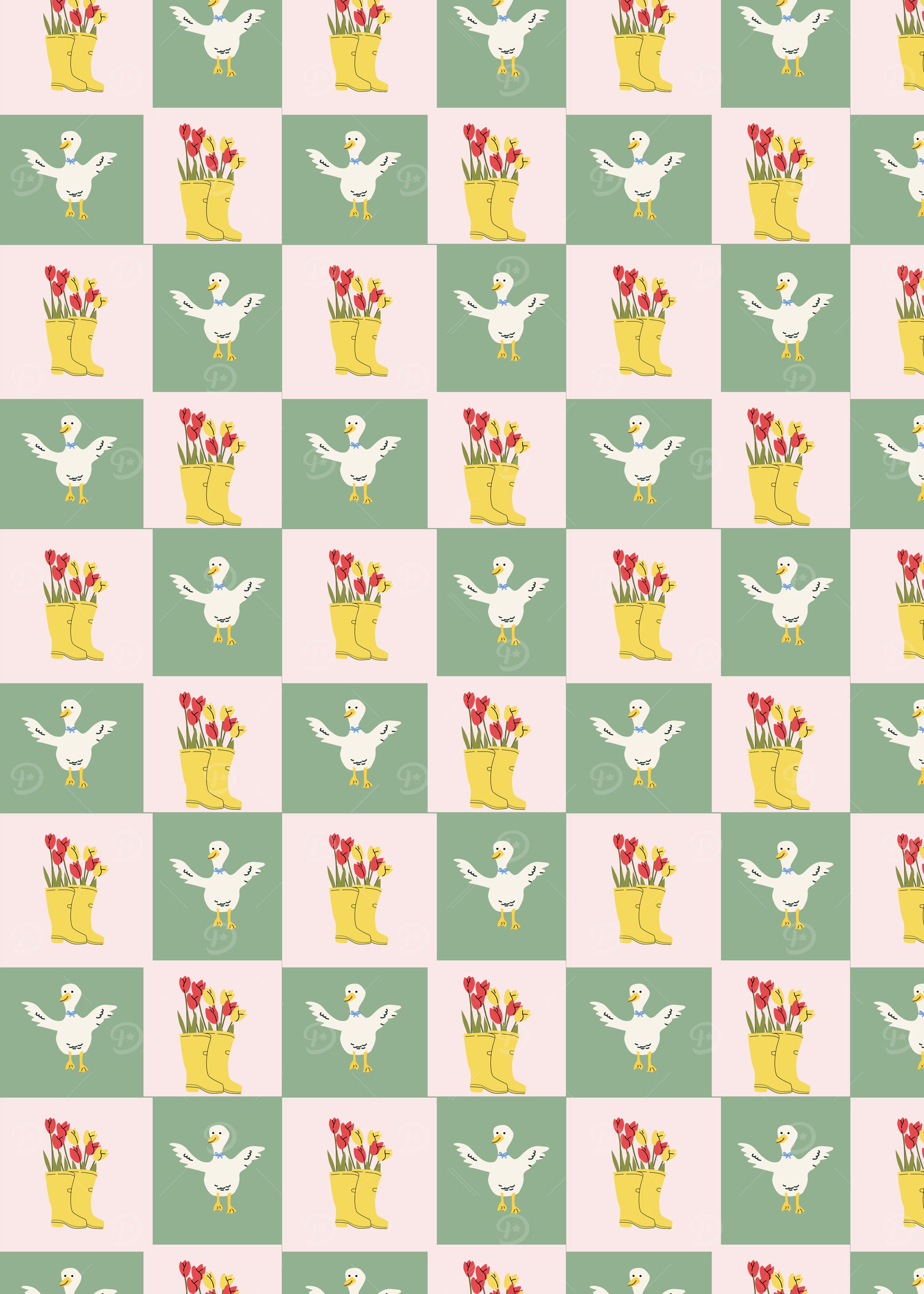 Duck and Boots Pattern