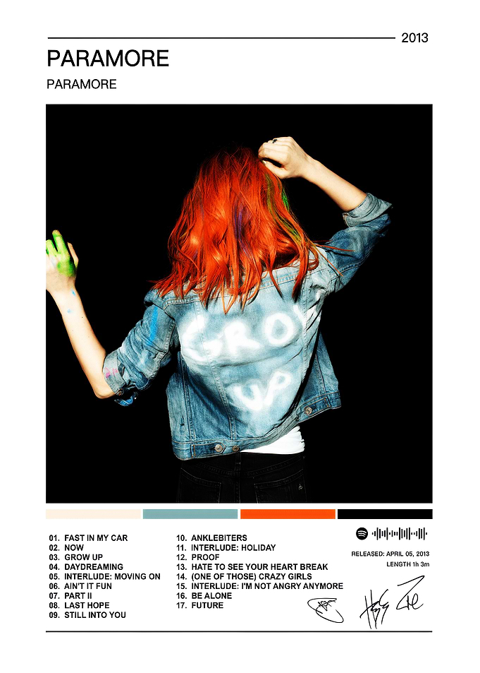 Paramore Album Cover - Grow Up