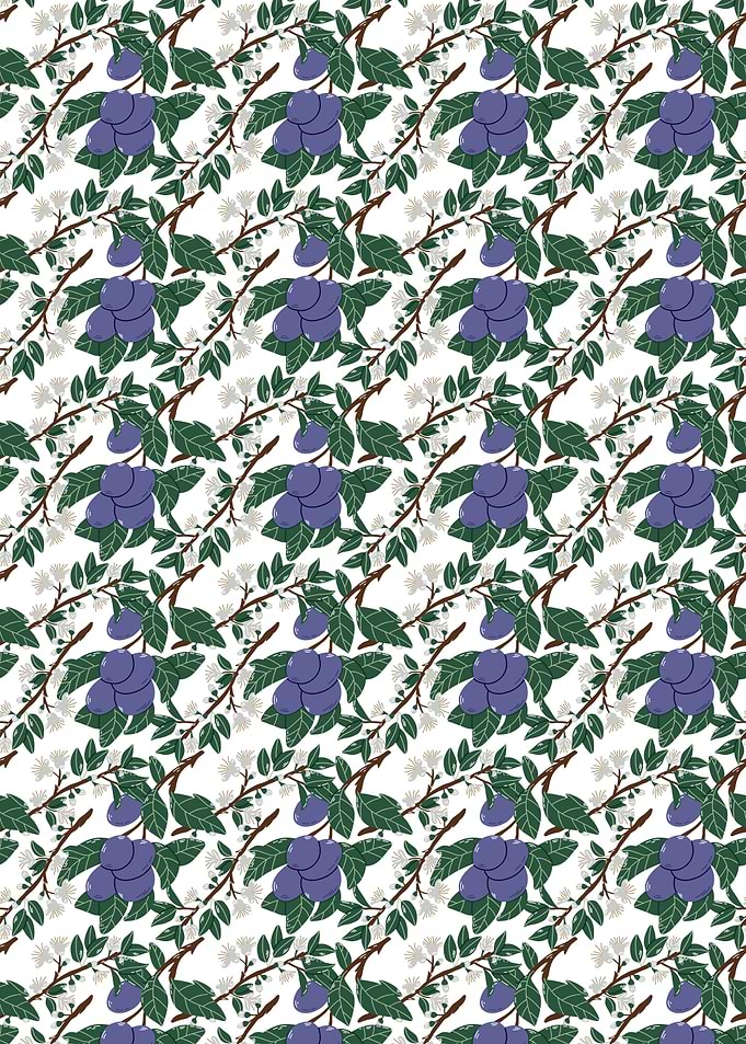 Plum Branch Pattern