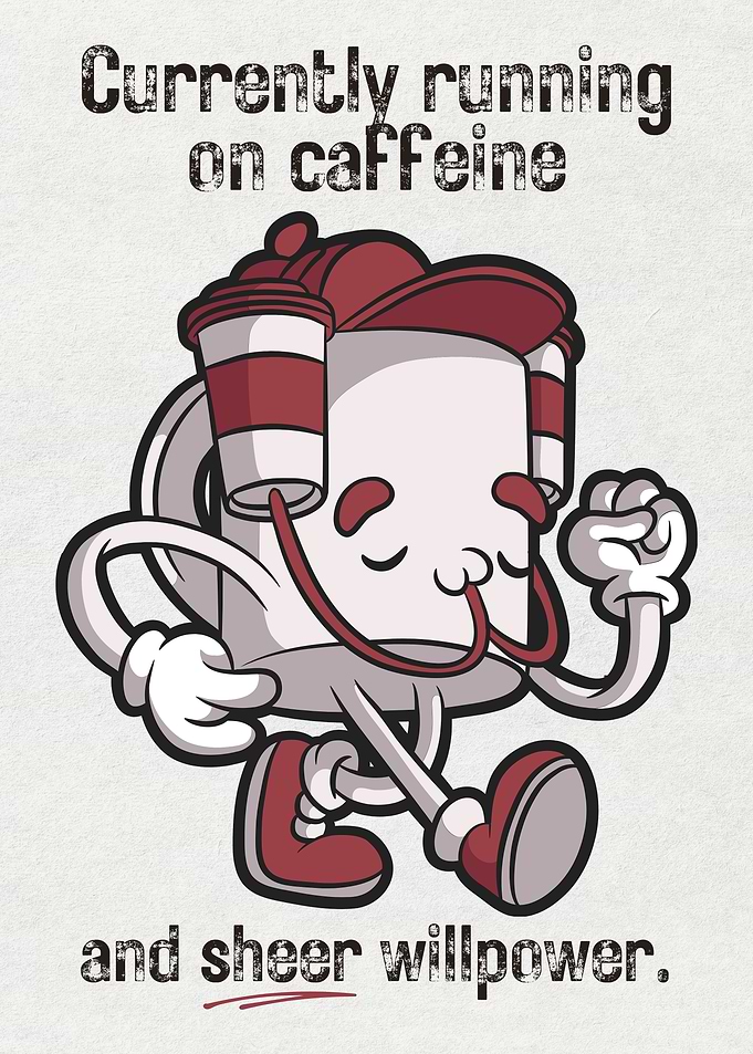 Caffeine and Willpower Cartoon