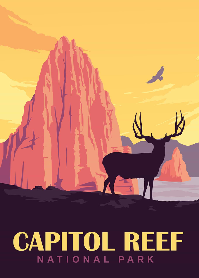 Capitol Reef National Park Illustration