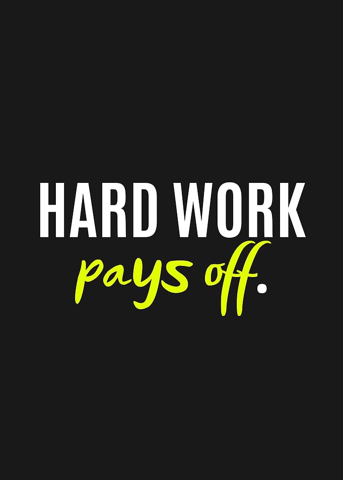 Hard Work Pays Off Text Art