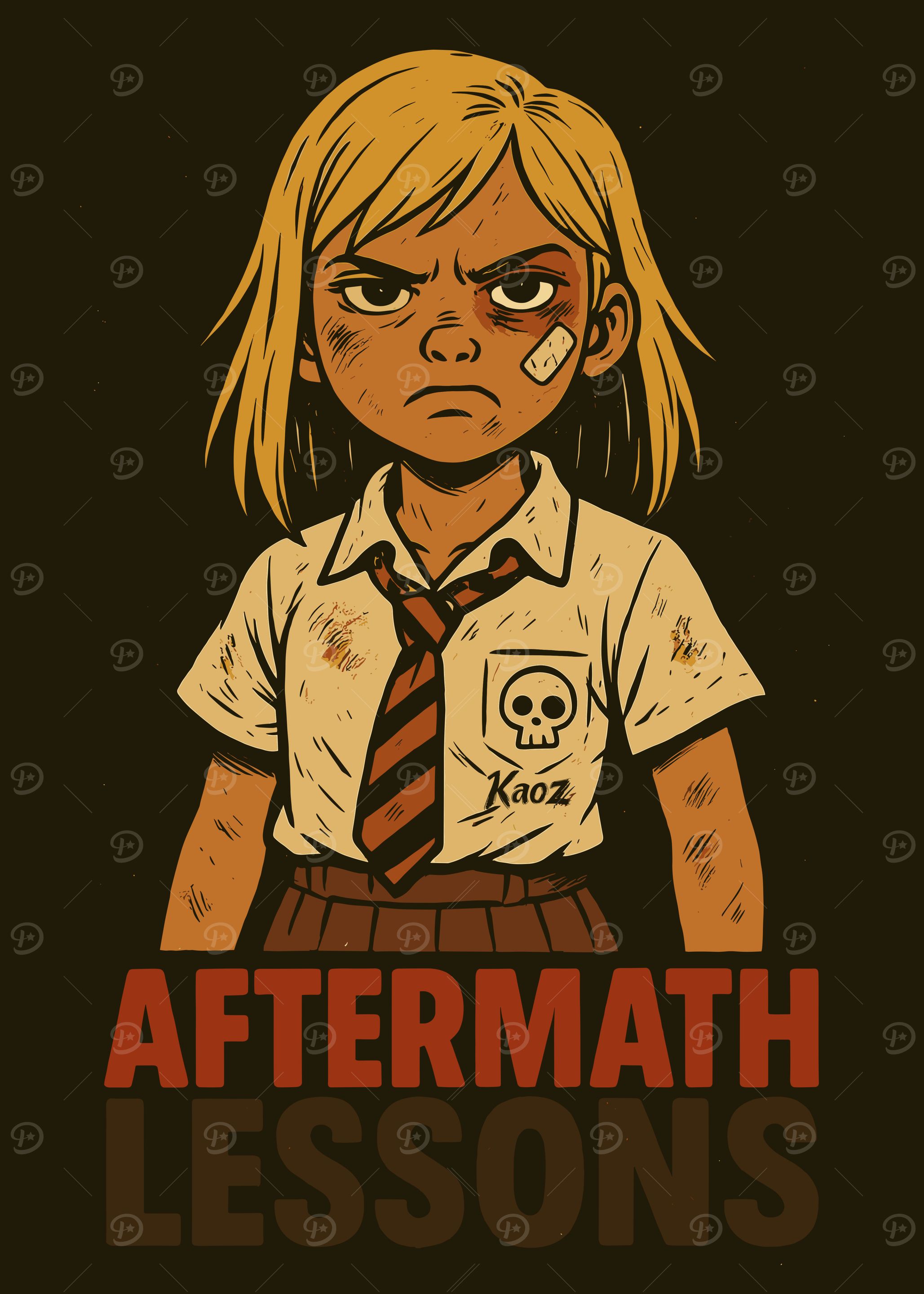 Aftermath Lessons: Cartoon Tough Schoolgirl
