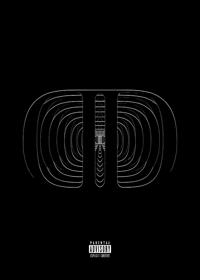 Abstract Black and White Tunnel Design Lil tecca