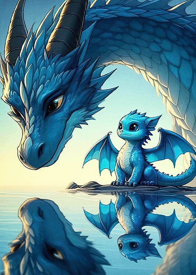 Dragon Baby Reflection