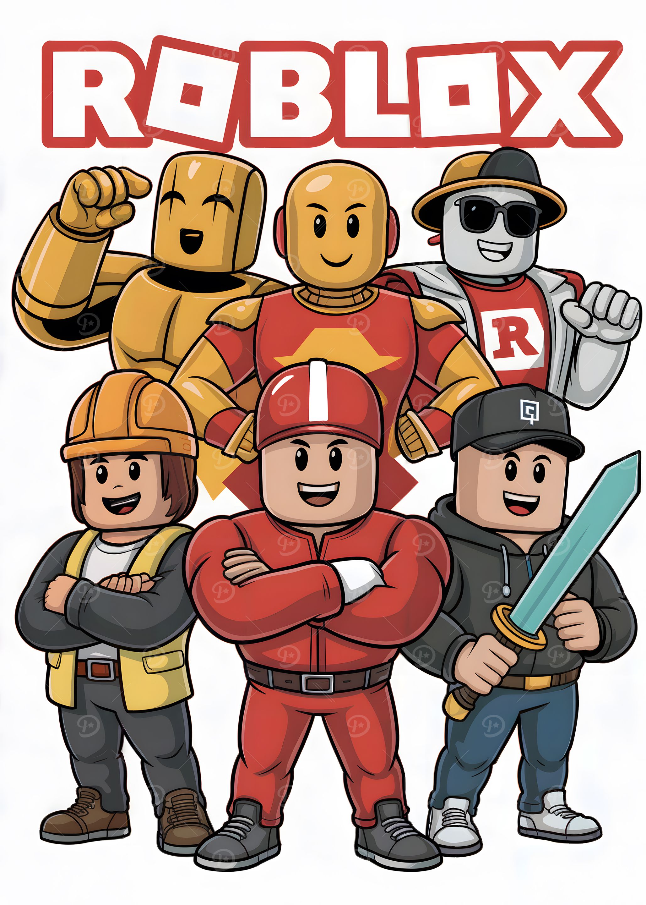 Roblox Characters Cartoon Illustration
