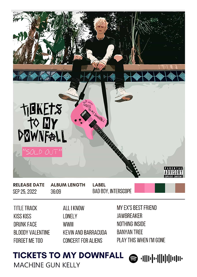 machine gun kelly mgk Tickets to My Downfall Album Cover