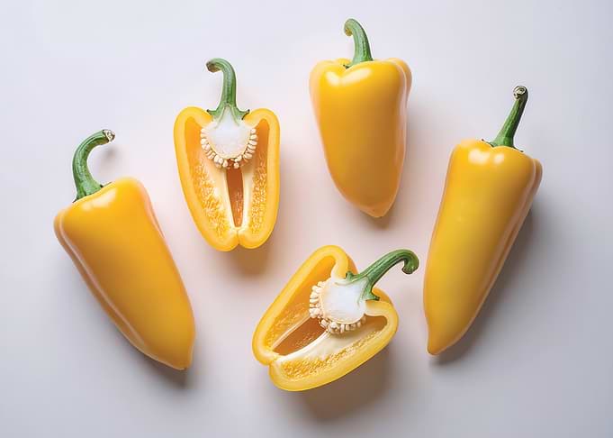 Yellow Bell Peppers Still Life
