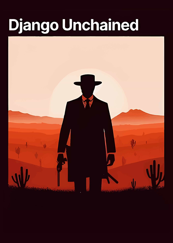 Django Unchained Silhouette Poster