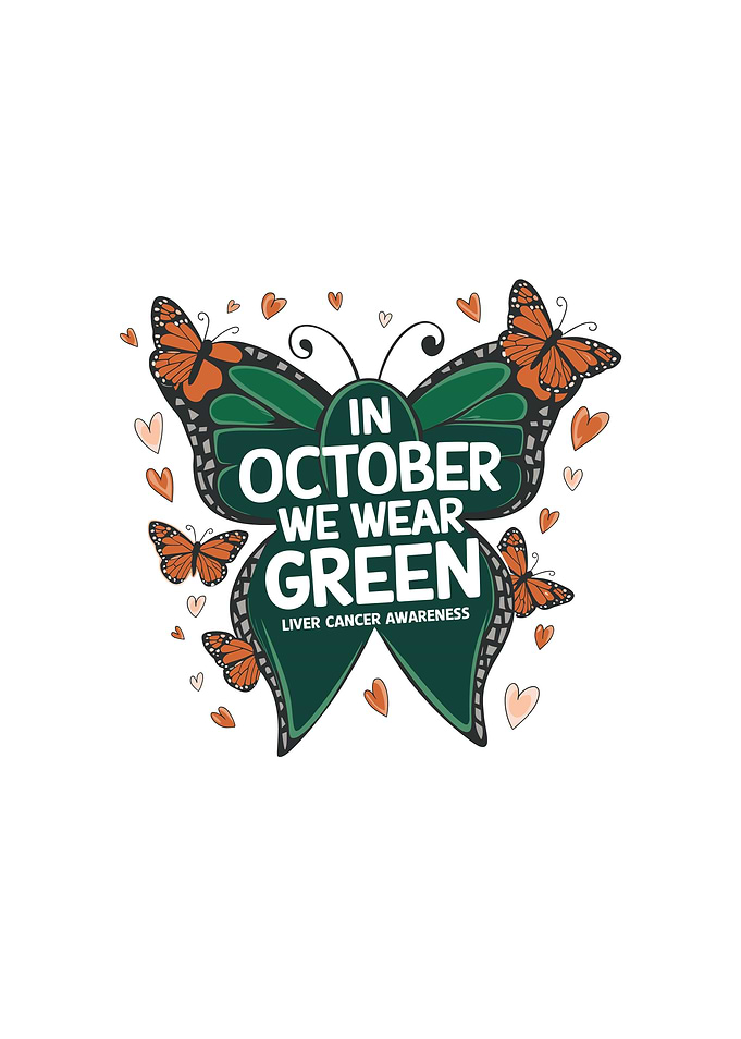 October Liver Cancer Awareness Butterfly