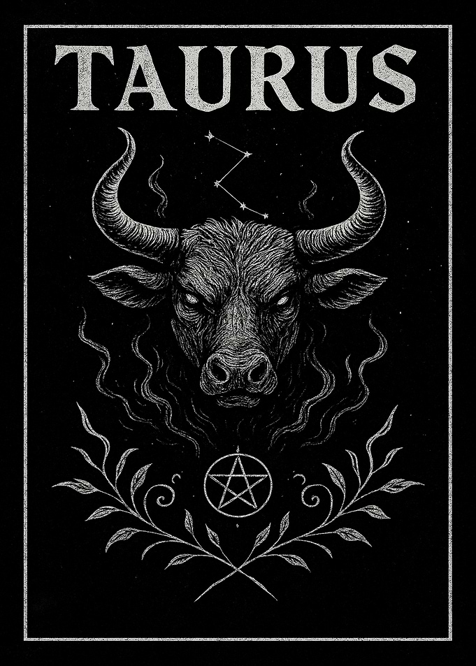 Taurus – Cryptic Zodiac Illustration