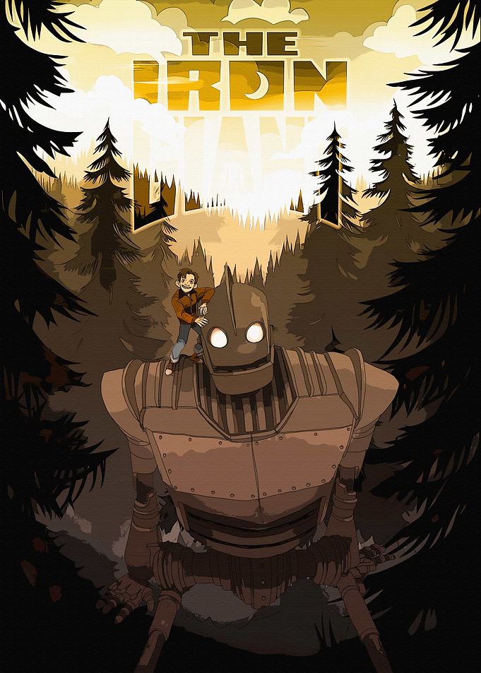 The Iron Giant and Hogarth Poster