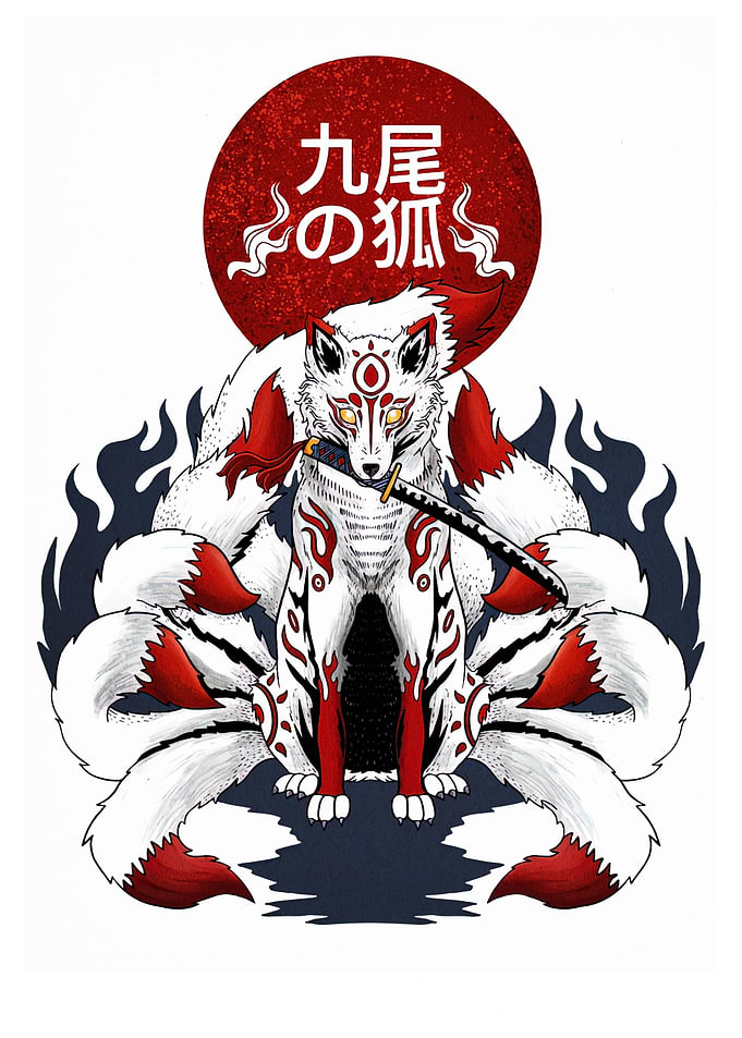 Nine-Tailed Fox Illustration