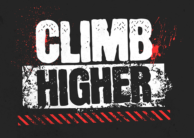 Climb Higher Motivational Graphic