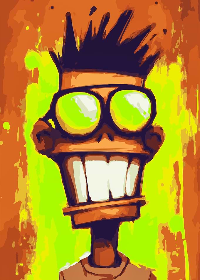 Cartoon Character with Big Teeth