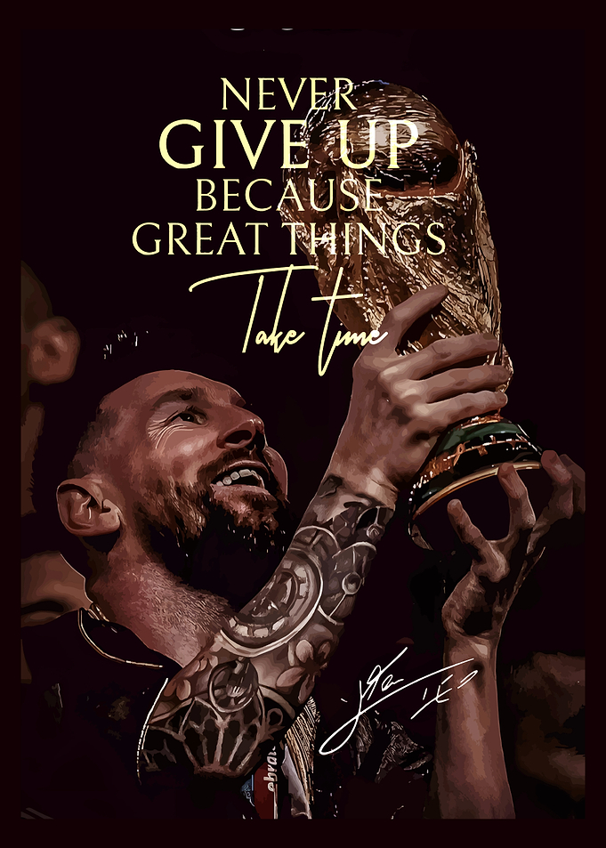 Lionel Messi World Cup Victory Poster