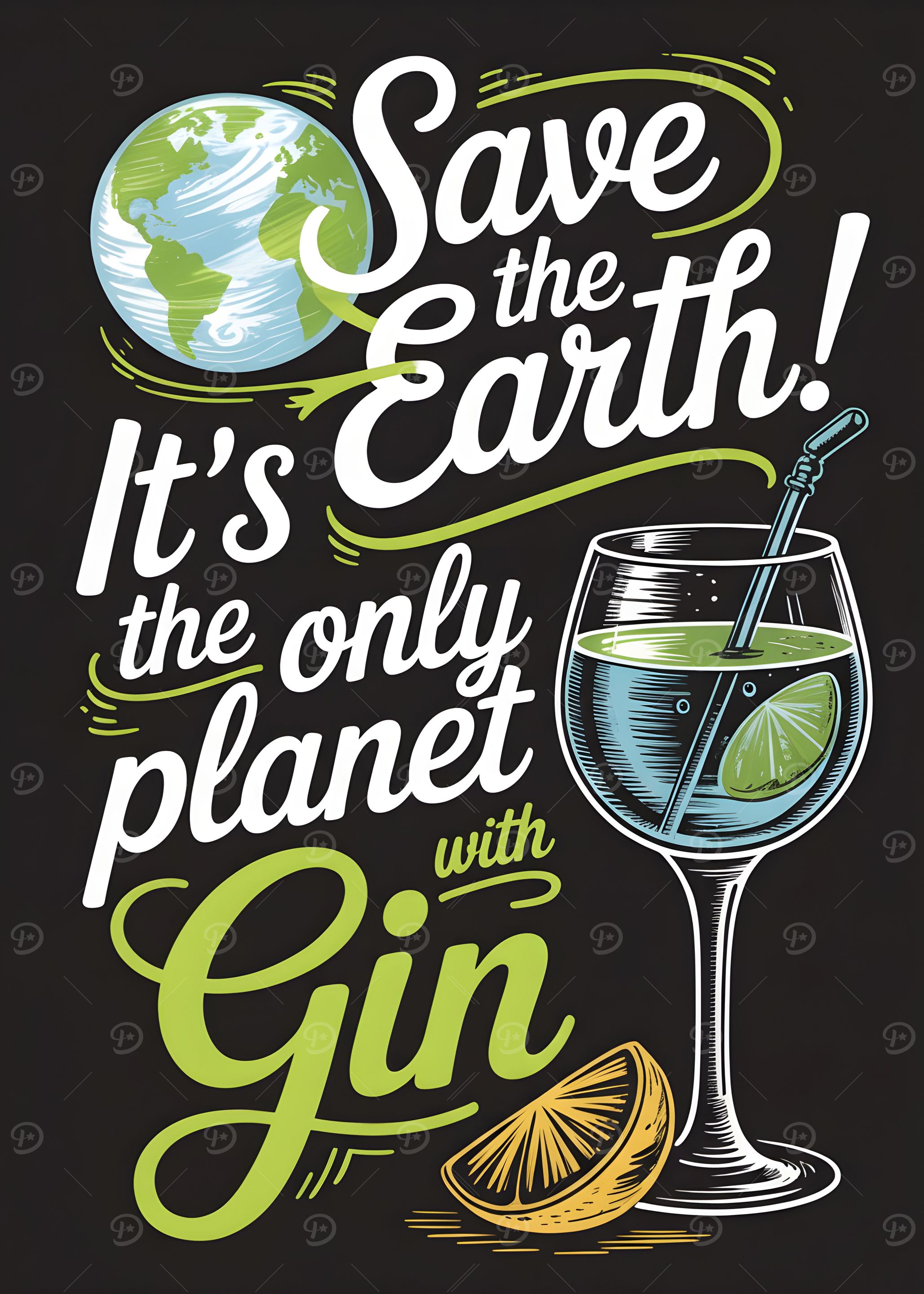 Save the Earth, Gin Cocktail