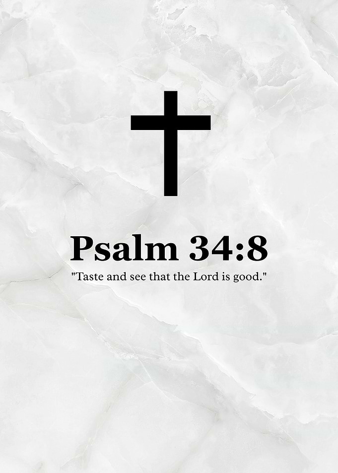 Psalm 34:8 Christian Scripture Bible Verse