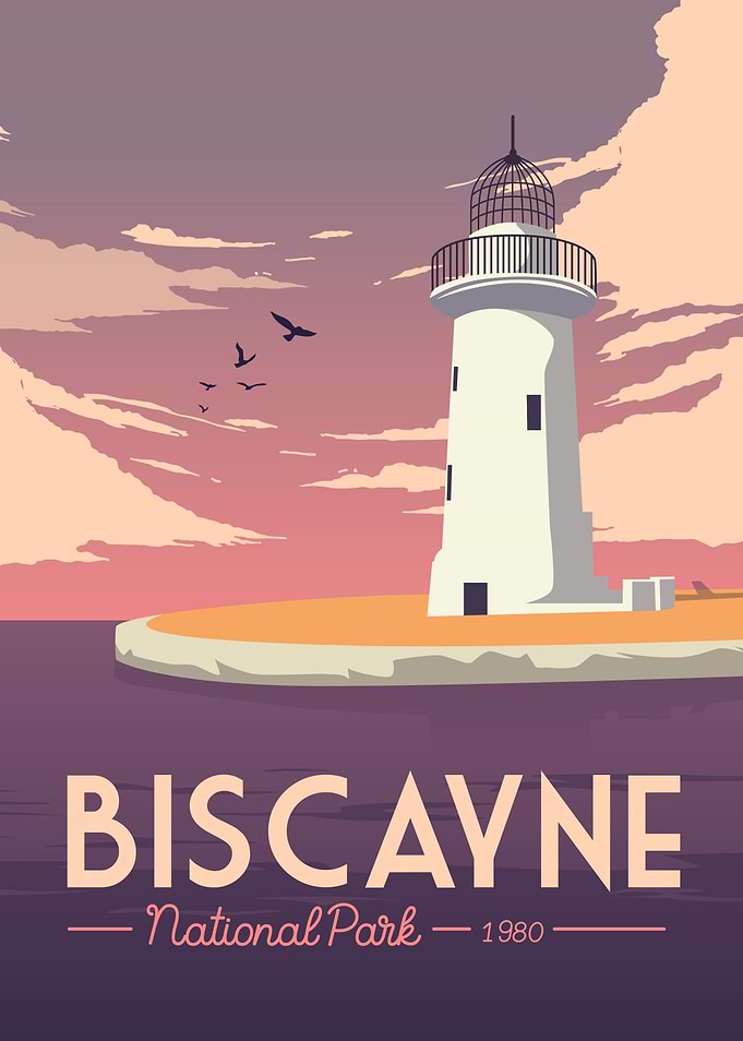 Biscayne National Park Travel Poster
