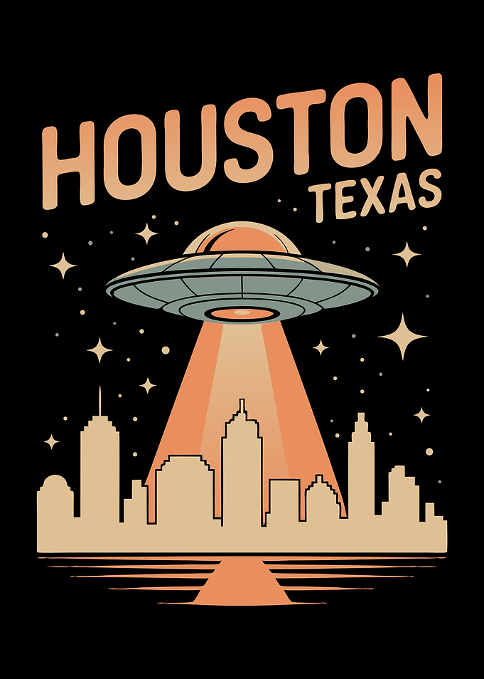 Houston Texas UFO Abduction Illustration