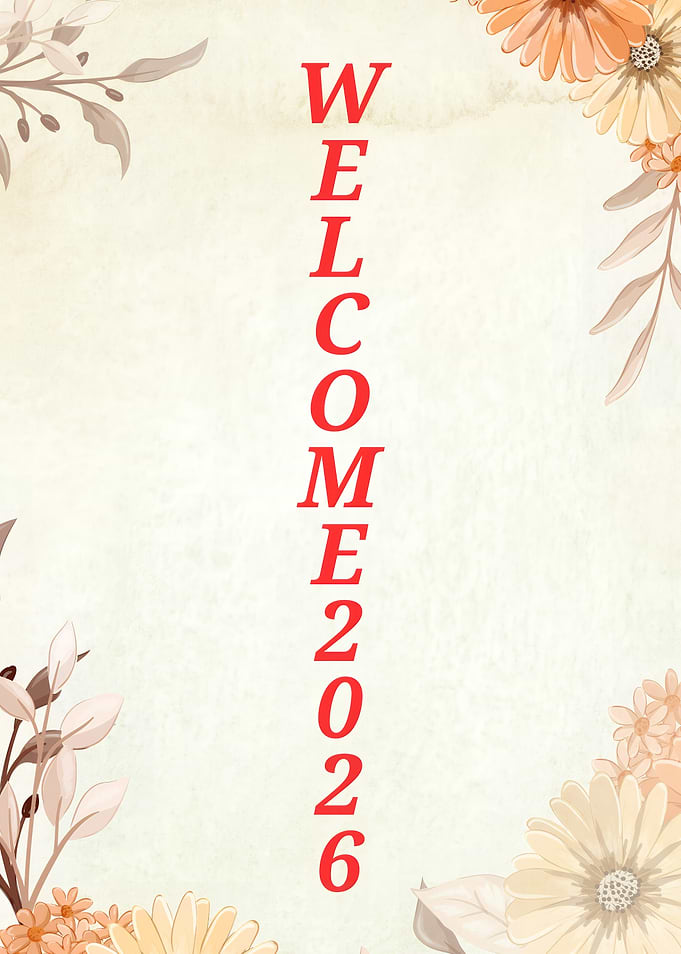 Welcome 2026 Floral Greeting