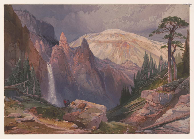 Grand Canyon Waterfall Landscape Painting