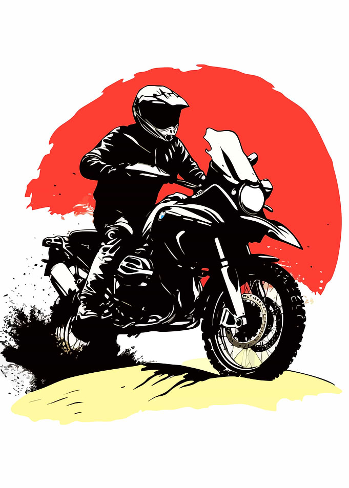 Motorcycle Rider in Action