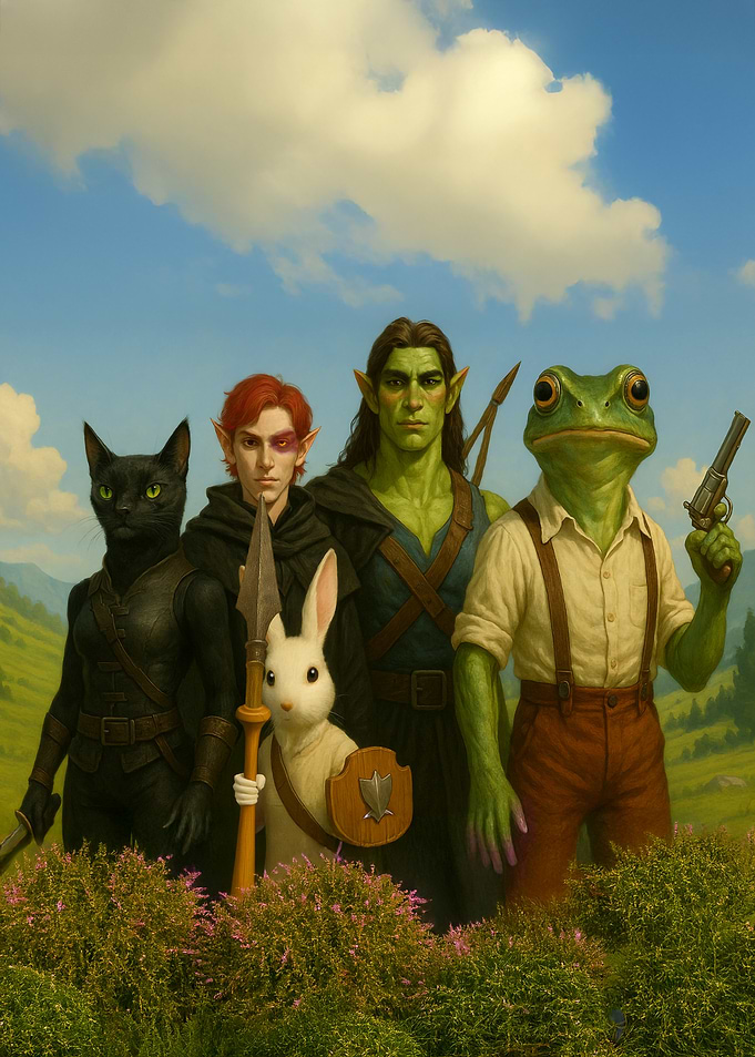 Fantasy Team Portrait in a Field